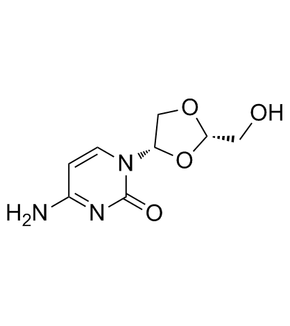 4-氨基-1-[(2S)-2-(羟甲基)-1,3-二氧杂环戊-4-基]嘧啶-2-酮结构式