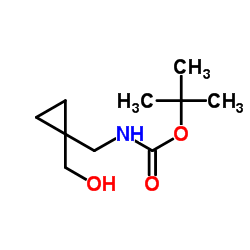 1-羟基甲基-1-(叔丁氧基羰基氨基甲基)环丙烷结构式