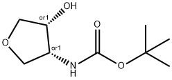 tert-butyl N-[cis-4-hydroxyoxolan-3-yl]carbamate Structure