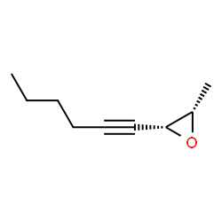 Oxirane, 2-(1-hexynyl)-3-methyl-, (2R-cis)- (9CI)结构式