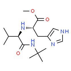 L-Histidine, N-[1-[[(1,1-dimethylethyl)amino]carbonyl]-2-methylpropyl]-, methyl ester, (R)- (9CI)结构式