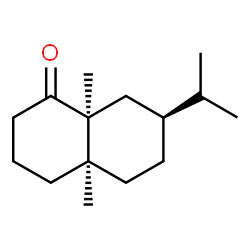 [4aR,(+)]-3,4,4a,5,6,7,8,8a-Octahydro-4a,8aβ-dimethyl-7α-isopropylnaphthalene-1(2H)-one结构式