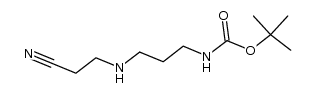 N1-tert-butoxycarbonyl-N3-(2-cyanoethyl)-1,3-propanediamine结构式