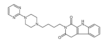 2-[4-(4-pyrimidin-2-ylpiperazin-1-yl)butyl]-4,9-dihydropyrido[3,4-b]indole-1,3-dione Structure