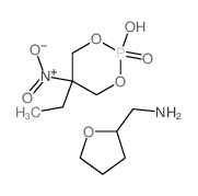 5-ethyl-2-hydroxy-5-nitro-1,3-dioxa-2$l^C10H21N2O7P-phosphacyclohexane 2-oxide; oxolan-2-ylmethanamine structure