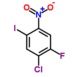 1-Chloro-2-fluoro-5-iodo-4-nitrobenzene Structure