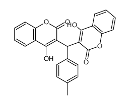 3,3'-(4-methylbenzylidene)-bis(4-hydroxycoumarin)结构式