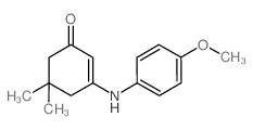 2-cyclohexen-1-one, 3-[(4-methoxyphenyl)amino]-5,5-dimethy结构式