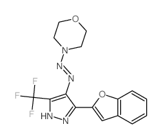 Morpholine,4-[2-[3-(2-benzofuranyl)-5-(trifluoromethyl)-1H-pyrazol-4-yl]diazenyl]-结构式