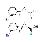 rac-(1R,2R)-2-(3-Bromophenyl)-2-fluorocyclopropanecarboxylic Acid Structure