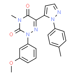 2-(3-Methoxyphenyl)-4-methyl-6-[1-(4-methylphenyl)-1H-pyrazol-5-yl]-1,2,4-triazine-3,5(2H,4H)-dione picture