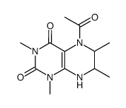 2,4(1H,3H)-Pteridinedione,3-acetyl-5,6,7,8-tetrahydro-1,3,6,7-tetramethyl- (9CI) structure