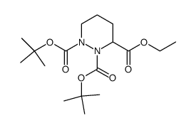 Tetrahydro-pyridazine-1,2,3-tricarboxylic acid 1,2-di-tert-butyl ester 3-ethyl ester Structure