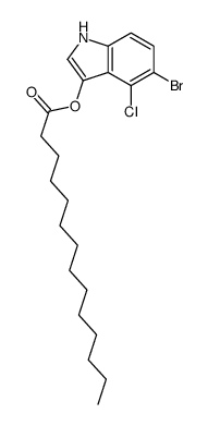 (5-bromo-4-chloro-1H-indol-3-yl) tetradecanoate Structure