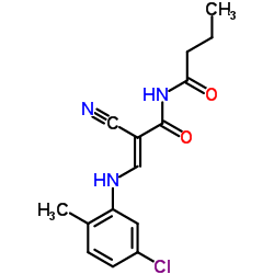 N-{(2E)-3-[(5-Chloro-2-methylphenyl)amino]-2-cyano-2-propenoyl}butanamide结构式