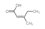 (Z)-3-methylpent-2-enoic acid Structure