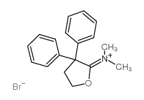 3,3-Diphenyltetrahydrofuran-2-ylidene(dimethyl)ammonium bromide structure