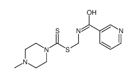 N-[(4-methylpiperazine-1-carbothioyl)sulfanylmethyl]pyridine-3-carboxa mide结构式