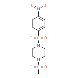 1-(甲基磺酰基)-4-[(4-硝基苯基)磺酰基]-哌嗪图片