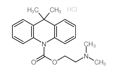 10(9H)-Acridinecarboxylicacid, 9,9-dimethyl-, 2-(dimethylamino)ethyl ester, hydrochloride (1:1)结构式