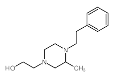 1-Piperazineethanol,3-methyl-4-(2-phenylethyl)- structure