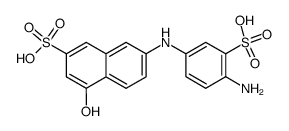 7-(4-amino-3-sulfo-anilino)-4-hydroxy-naphthalene-2-sulfonic acid Structure