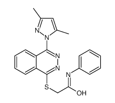 Acetamide, 2-[[4-(3,5-dimethyl-1H-pyrazol-1-yl)-1-phthalazinyl]thio]-N-phenyl- (9CI)结构式