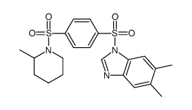 1H-Benzimidazole,5,6-dimethyl-1-[[4-[(2-methyl-1-piperidinyl)sulfonyl]phenyl]sulfonyl]-(9CI) picture