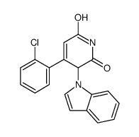 4-(2-chlorophenyl)-3-indol-1-yl-3H-pyridine-2,6-dione结构式