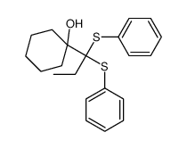 1-[1,1-bis(phenylsulfanyl)propyl]cyclohexan-1-ol Structure