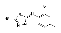 5-(2-bromo-4-methylanilino)-3H-1,3,4-thiadiazole-2-thione Structure