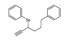 6-phenylhex-1-yn-3-ylselanylbenzene Structure