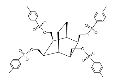 2,3,5,6-Tetra-(p-toluolsulfonyloxymethyl)-bicyclo[2.2.2]octan结构式