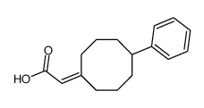 2-(5-phenylcyclooctylidene)acetic acid Structure