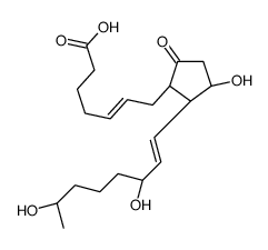 (Z)-7-[(1R,2R,3R)-2-[(E,3S,7R)-3,7-dihydroxyoct-1-enyl]-3-hydroxy-5-oxocyclopentyl]hept-5-enoic acid结构式