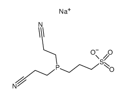 Bis-(β-cyanoethyl)-3-sulphopropylphosphine (sodium salt)结构式