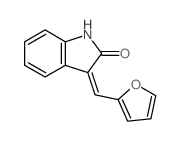 2H-Indol-2-one,3-(2-furanylmethylene)-1,3-dihydro-, (3E)-结构式