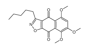 5,7,8-trimethoxy-3-pentylbenzo[f][1,2]benzoxazole-4,9-dione Structure