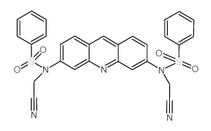 Benzenesulfonamide, N,N'-(3,6-acridinediyl)bis[N-(cyanomethyl)- (en)结构式