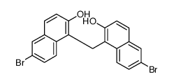 6-bromo-1-[(6-bromo-2-hydroxynaphthalen-1-yl)methyl]naphthalen-2-ol结构式