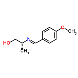 1-Propanol,2-[[(4-methoxyphenyl)methylene]amino]-,(2R)-(9CI) structure