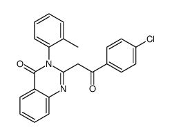 2-[2-(4-chlorophenyl)-2-oxoethyl]-3-(2-methylphenyl)quinazolin-4-one结构式