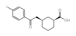 cis-3-[2-(4-iodophenyl)-2-oxoethyl]cyclohexane-1-carboxylic acid结构式