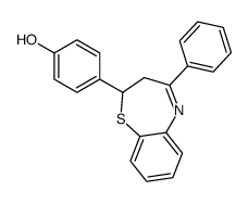 4-(4-phenyl-2,3-dihydro-1,5-benzothiazepin-2-yl)phenol Structure