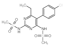 N-[5-(4-chlorophenyl)-4-ethyl-6-methanesulfonamido-pyrimidin-2-yl]methanesulfonamide结构式