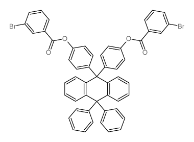 [4-[9-[4-(3-bromobenzoyl)oxyphenyl]-10,10-diphenyl-anthracen-9-yl]phenyl] 3-bromobenzoate结构式