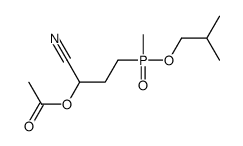 [1-cyano-3-[methyl(2-methylpropoxy)phosphoryl]propyl] acetate结构式