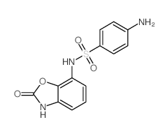 Benzenesulfonamide,4-amino-N-(2,3-dihydro-2-oxo-7-benzoxazolyl)- structure