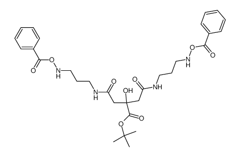 2-tert-butyl-1,3-((3-N-benzoyloxy)propyl)diamide citrate结构式