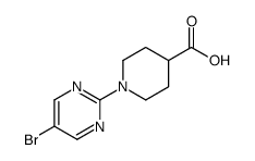 1-(5-Bromo-2-pyrimidinyl)-4-piperidinecarboxylic acid Structure